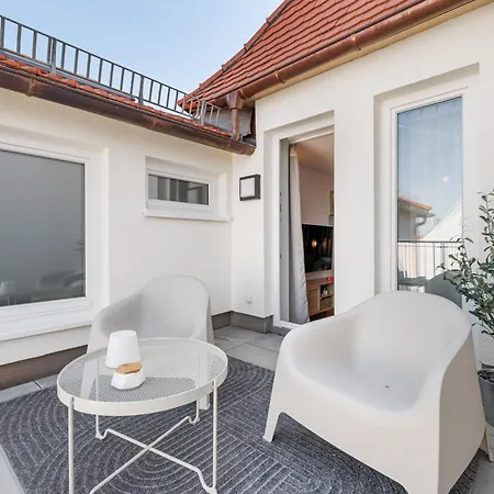 Whonap - Urban I Business I Zentral I Dachterrasse I Kueche Apartment
